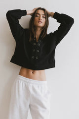 Maxfield Grommet Top in Black - FINAL SALE