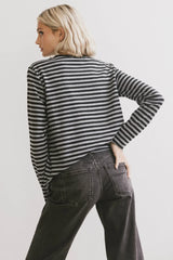 Reggie Striped Top in Grey - FINAL SALE