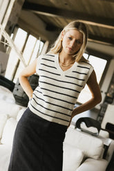 Ashen Sweater Vest in Navy - FINAL SALE