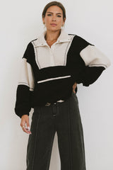 Indra Quarter Zip in Black - FINAL SALE