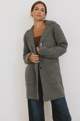 Micha Knitted Cardigan in Charcoal - FINAL SALE