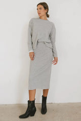 Harden Sweater Top in Grey - FINAL SALE