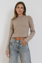 Hallie Top in Taupe - FINAL SALE