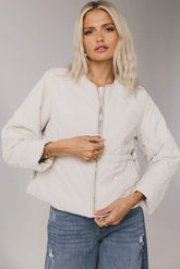 Zola Quilted Jacket in Bone - FINAL SALE