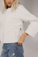 Zola Quilted Jacket in Bone - FINAL SALE