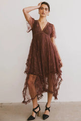 Francine Embroidered Mesh Dress - FINAL SALE