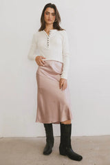 Zada Midi Skirt in Blush - FINAL SALE