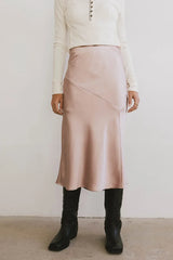 Zada Midi Skirt in Blush - FINAL SALE
