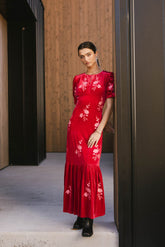Ratana Velvet Floral Maxi Dress - FINAL SALE