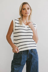 Ashen Sweater Vest in Navy - FINAL SALE