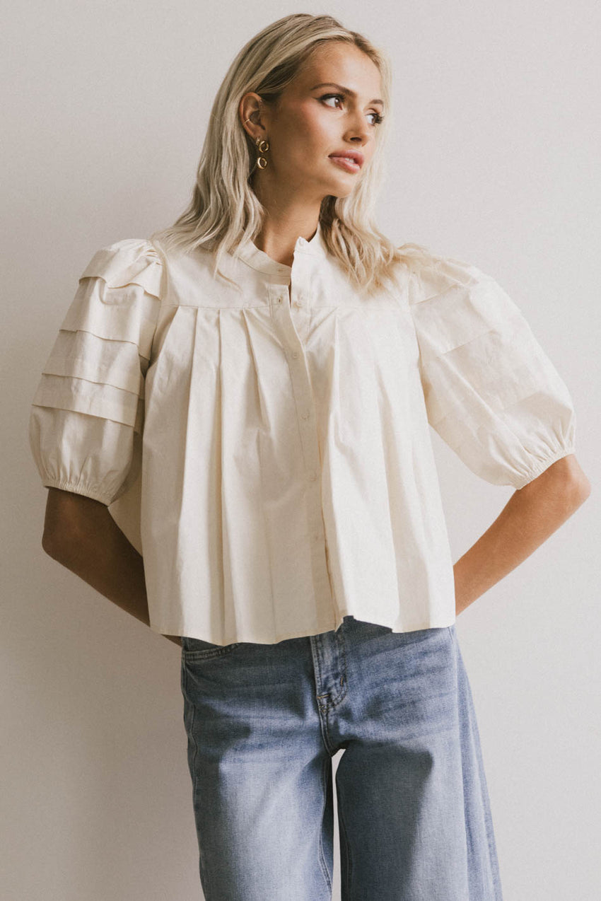 Ronan Pleated Blouse - FINAL SALE