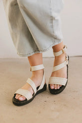 Cameron Sandals in Cream - FINAL SALE