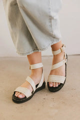 Cameron Sandals in Cream - FINAL SALE