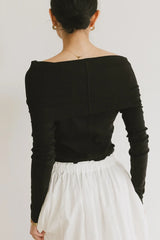 Jessica Bardot Top in Black - FINAL SALE
