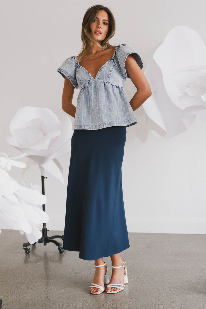 Kamila Skirt in Navy - FINAL SALE