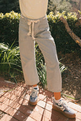 Jocelyn Barrel Jeans in Denim Stripe - FINAL SALE