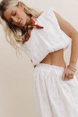Bridget Embroidered Balloon Top - FINAL SALE