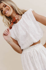 Bridget Embroidered Balloon Top - FINAL SALE