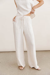 Debbie Wide Leg Pants in Oatmeal - FINAL SALE