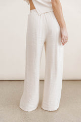Debbie Wide Leg Pants in Oatmeal - FINAL SALE