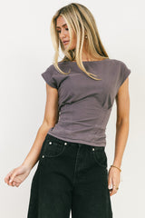 Tam Pleated Top in Charcoal - FINAL SALE
