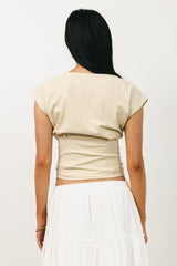Tam Pleated Top in Ecru - FINAL SALE