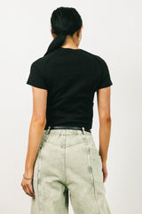 Tillie Reverse Seam Top in Black - FINAL SALE
