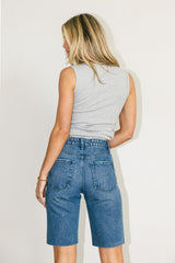 Marlene Denim Shorts in Medium Wash - FINAL SALE