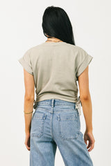 Sidney Ruched Top in Olive - FINAL SALE