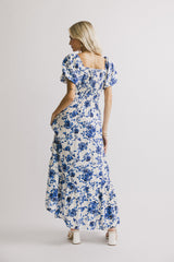 Mellanie Floral Maxi Dress in Blue - FINAL SALE