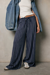 Ronan Striped Pants in Navy - FINAL SALE