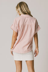 Douglas Striped Button Up in Red - FINAL SALE