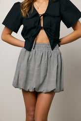 Rallie Bubble Mini Skirt in Black - FINAL SALE