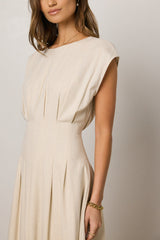 Isla Midi Dress in Oatmeal - FINAL SALE