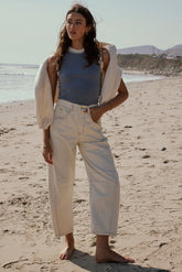 Lisette Barrel Jeans in Cream - FINAL SALE