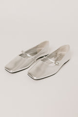 Adele Silver Ballet Flats - FINAL SALE