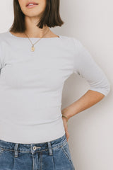 Corrie Knit Top in Blue - FINAL SALE