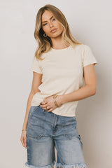 Mckenna T-Shirt in Cream - FINAL SALE