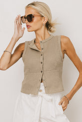 Griffin Knit Tank Top in Sage - FINAL SALE