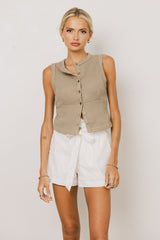 Griffin Knit Tank Top in Sage - FINAL SALE