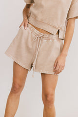 Willa Knit Shorts in Taupe - FINAL SALE