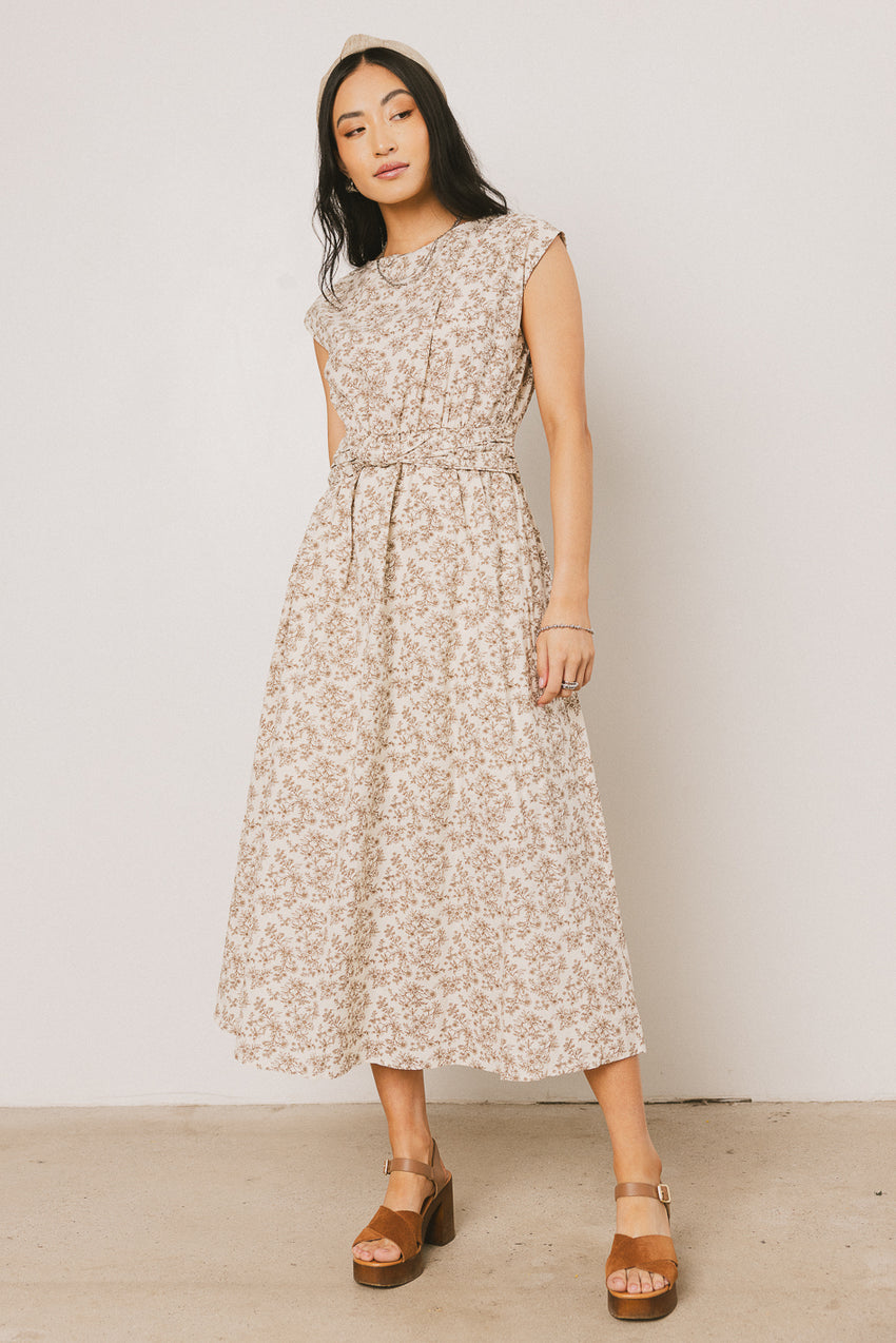 Heather Floral Maxi Dress in Brown - FINAL SALE