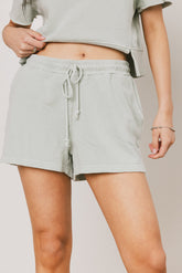 Willa Knit Shorts in Sage - FINAL SALE