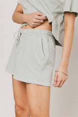 Willa Knit Shorts in Sage - FINAL SALE