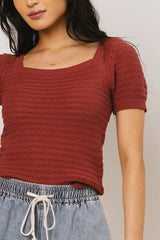 Lewis Knit Sweater in Marsala - FINAL SALE