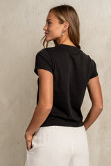 Ciao Graphic Tee in Black - FINAL SALE