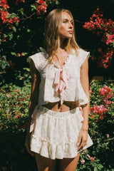 Regina Floral Blouse in Blush