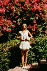 Regina Floral Blouse in Blush