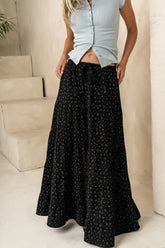 Marlee Floral Maxi Skirt in Black - FINAL SALE