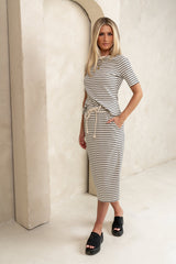 Niya Striped Top in Black - FINAL SALE